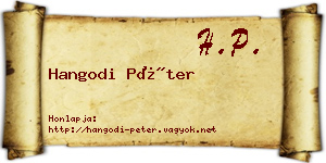Hangodi Péter névjegykártya